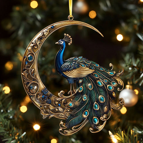 Royal Emerald Peacock CW2711058CL Christmas Ornament