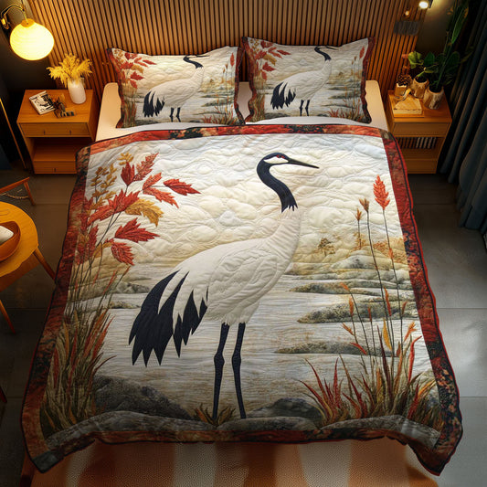 Majestic Crane WN0502077CL Duvet Cover Set