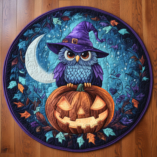 Pumpkin Owl Parade WN0708081CL Quilted Round Mat