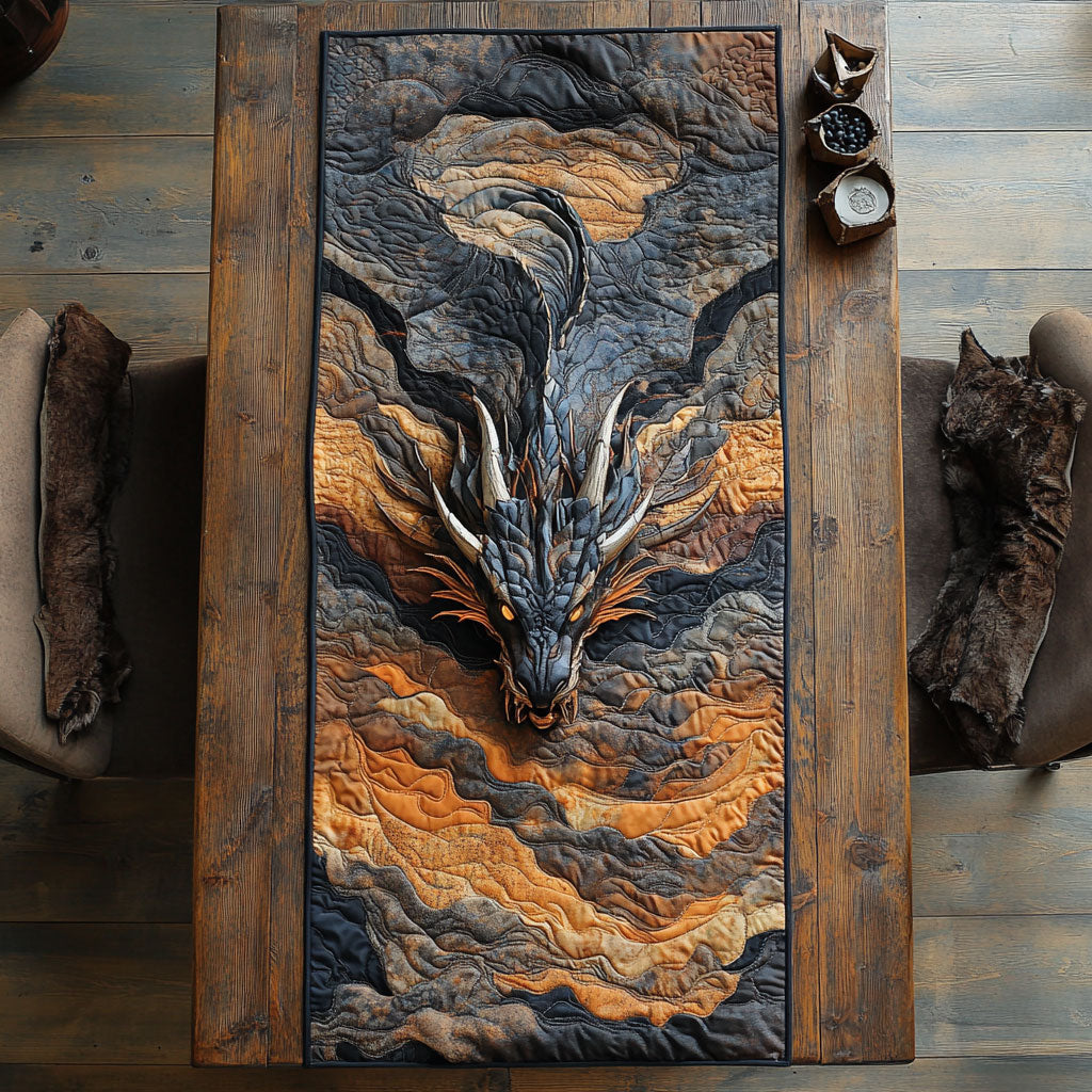 Dark Smoke CP2904034CL Quilted Table Runner