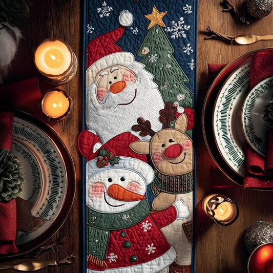 Merry Christmas XR1011026CL Quilted Table Runner