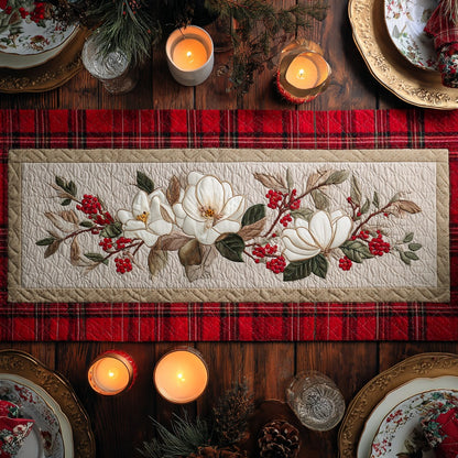 Christmas Flowers XR0611001CL Quilted Table Runner