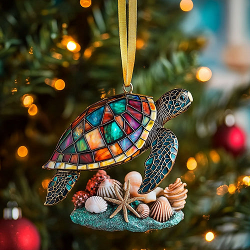Mosaic Turtle WN2711029CL Christmas Ornament