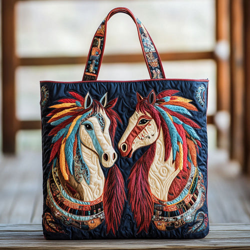 Wild Horse Spirit CW0801022CL Quilted Tote Bag