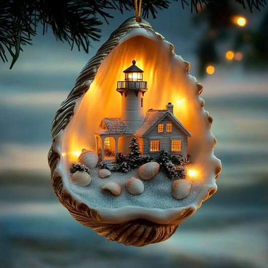 Lighthouse Holiday Haven WN0912027CL Christmas Ornament