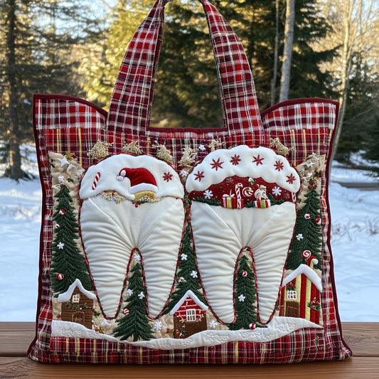 Merry Flossmas XR3010003CL Quilted Tote Bag