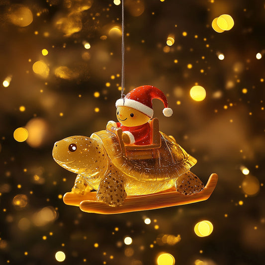 Sleigh Turtle LT1110028CL Christmas Ornament