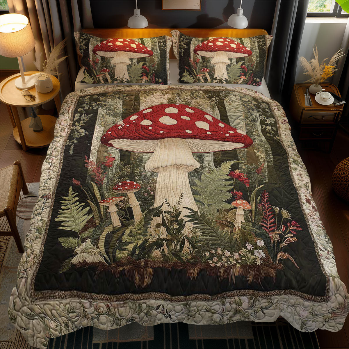 Forest Mushroom WN1303157CL Duvet Cover Set