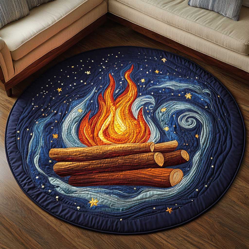 Dreamy Campfire WN1803053CL Quilted Round Mat