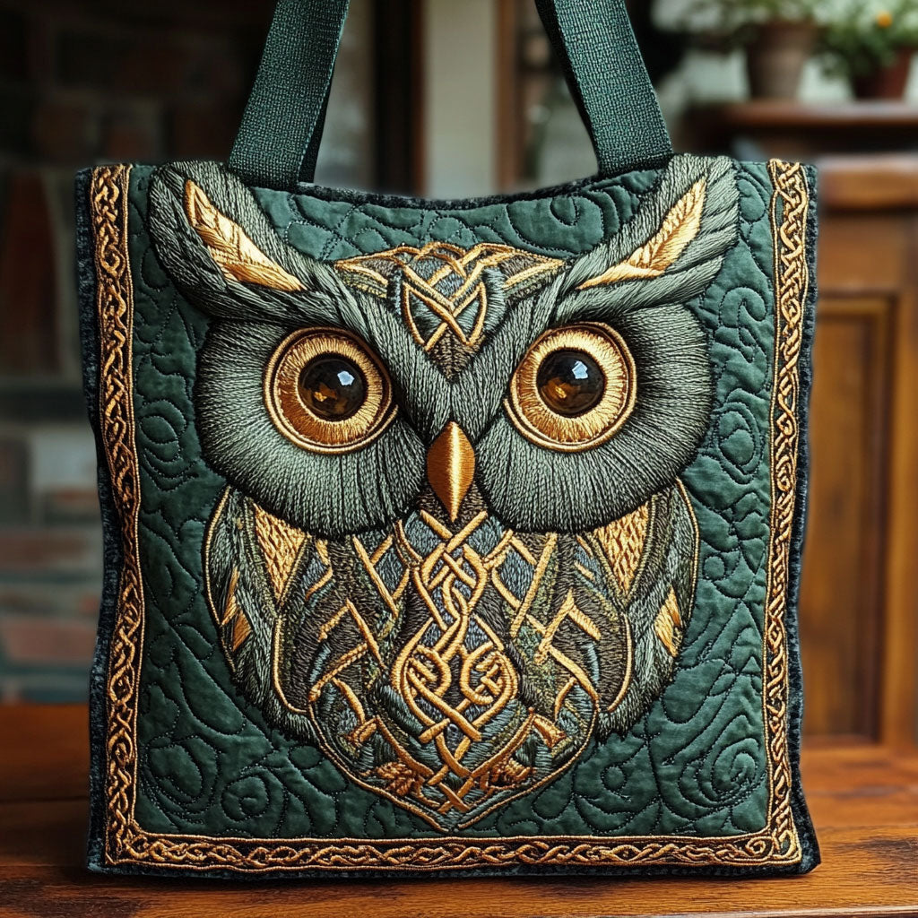 Mystic Owl CW1311047CL Quilted Tote Bag
