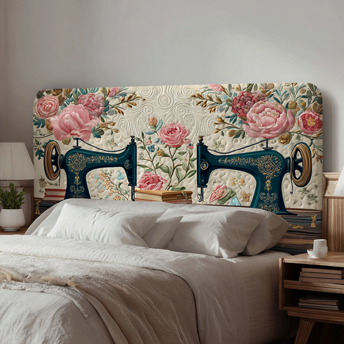 Vintage Sewing Machine XR2912013CL Quilted Headboard Slipcover