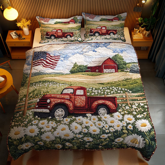 Red Truck Wildflower Dream WN0703106CL Duvet Cover Set