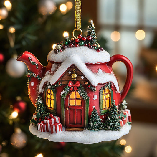 Christmas Teapot Home CW2611044CL Christmas Ornament