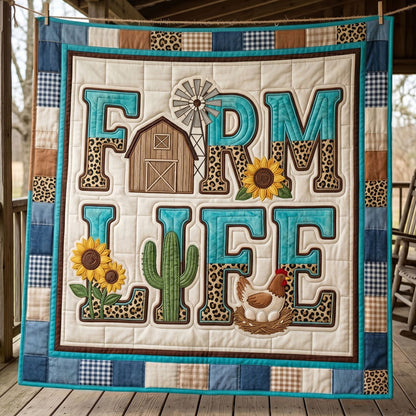 Farm Life Patchwork WN2304006CL Quilt