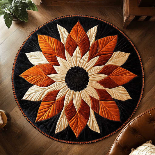 Bold Flower WN2804006CL Quilted Round Mat