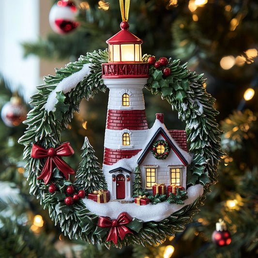 Lighthouse Wreath CW2511026CL Christmas Ornament