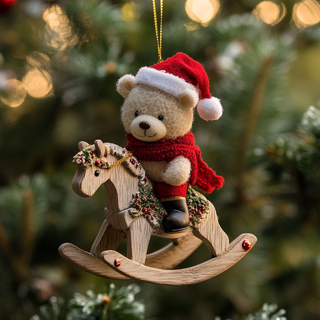 Teddy Bear Snowy Saddle WN1112112CL Christmas Ornament