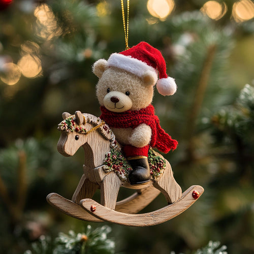Teddy Bear Snowy Saddle WN1112112CL Christmas Ornament