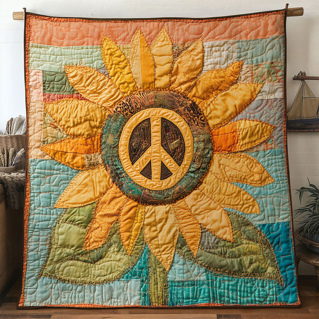 Peace Sunflower WN0901057CL Quilt