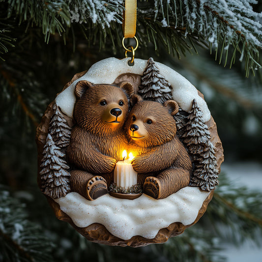 Cozy Candlelight Bear LT1710013CL Christmas Ornament