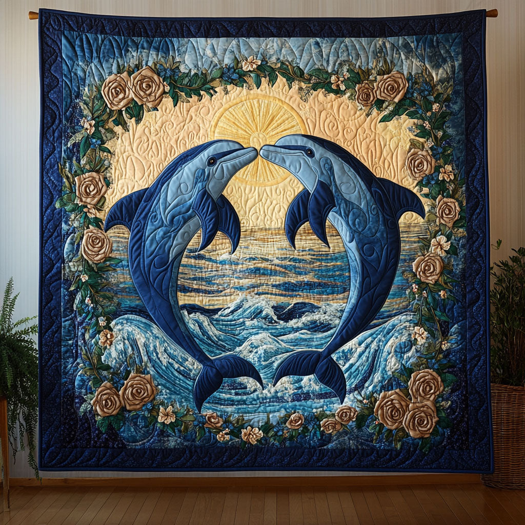Dolphin Romance CW0701028CL Quilt