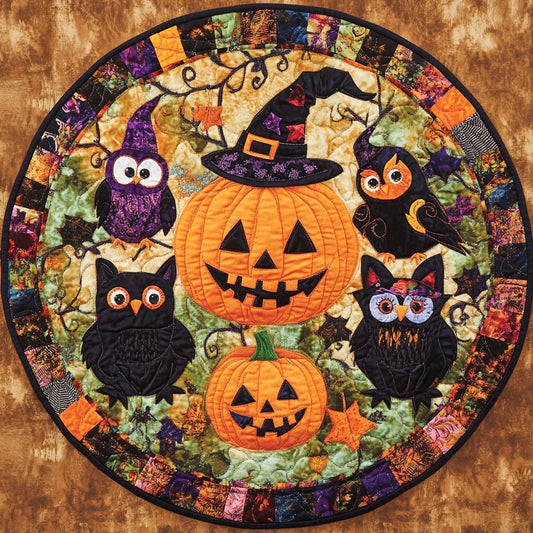 Pumpkin Magic Band WN0108027CL Quilted Round Mat