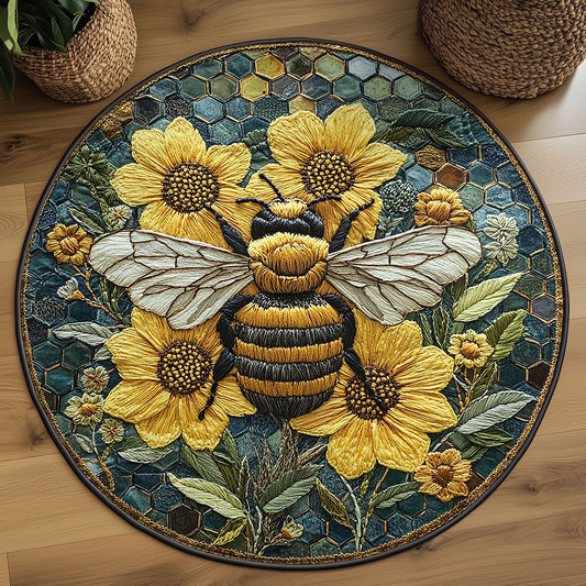 Twilight Bee Nest WN3006076CL Quilted Round Mat