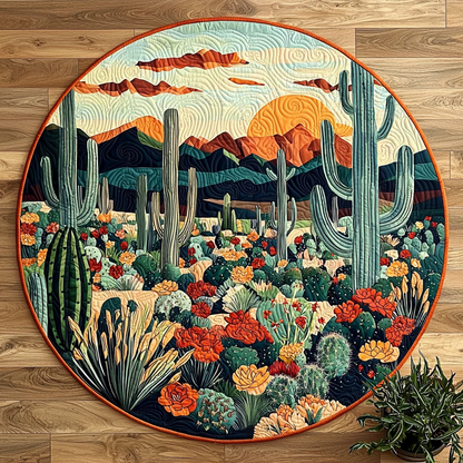 Blooming Desert QA2511060CL Quilted Round Mat