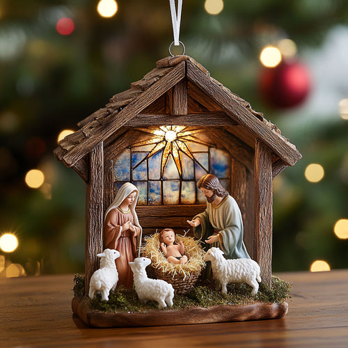 Nativity Holy Night WN2911060CL Christmas Ornament