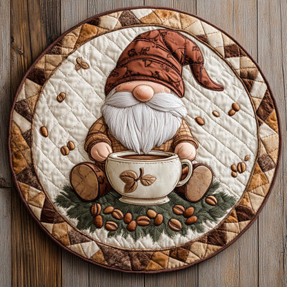 Sleepy Gnome Roast WN0807084CL Quilted Round Mat