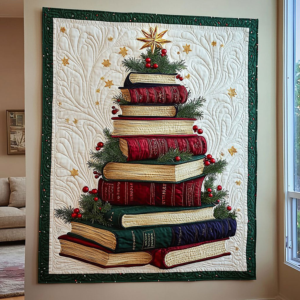 Christmas Book Tree QA1811001CL Quilt