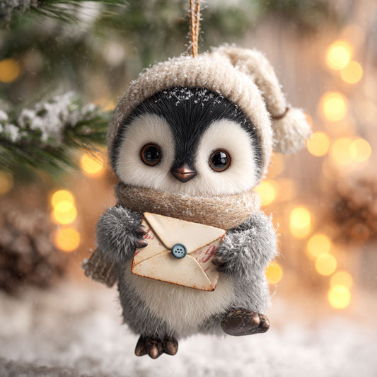 Penguin Joyful Delivery WN1112064CL Christmas Ornament