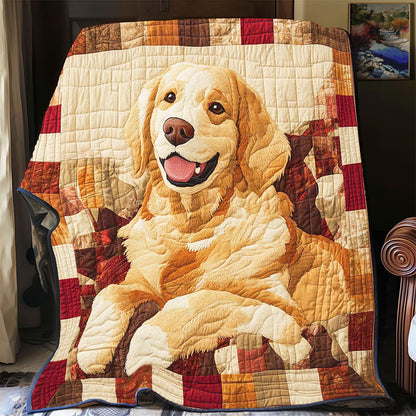 Happy Golden Retriever WP0802011CL Quilt