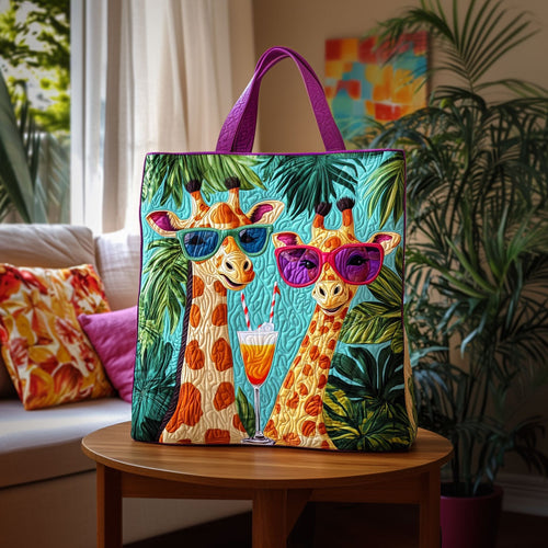 Giraffe Summer KL1512019CL Quilted Tote Bag