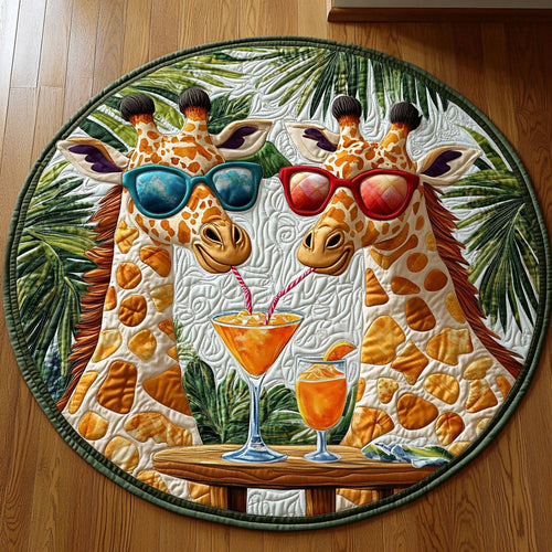 Giraffe Cocktail KL1912037CL Quilted Round Mat