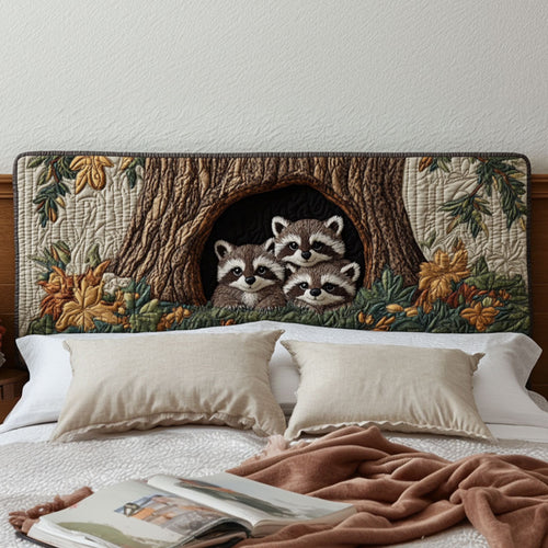 Raccoon Hideout KL0601021CL Quilted Headboard Slipcover