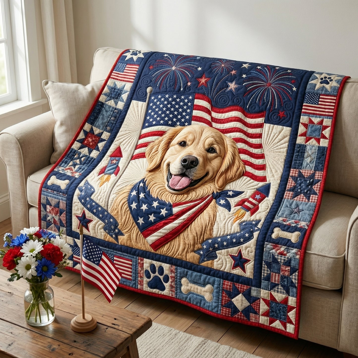 American Golden Retriever XR1004021CL Quilt