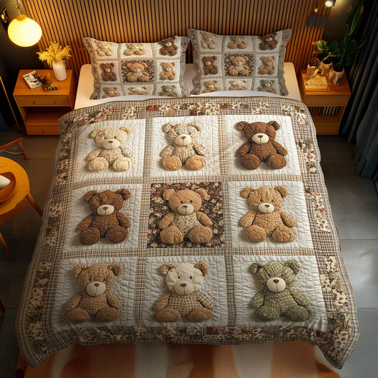 Floral Teddy Bear WN1003085CL Duvet Cover Set