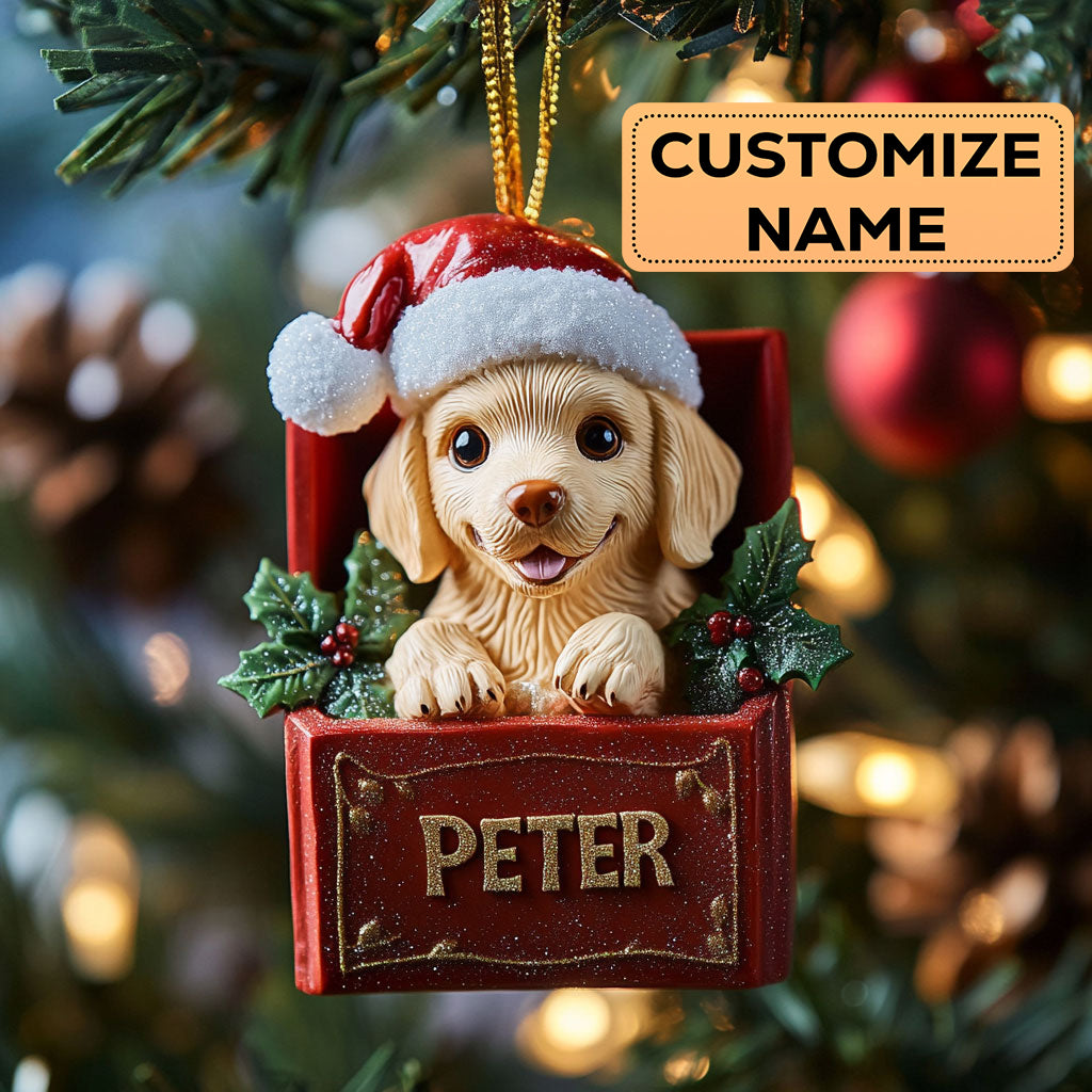 Golden Retriever Gift CW2411029CL Personalized Christmas Ornament