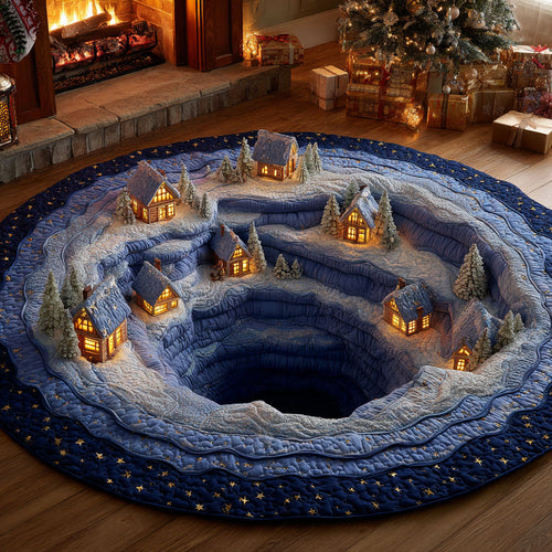 Snow Village CW2811014CL Quilted Round Mat