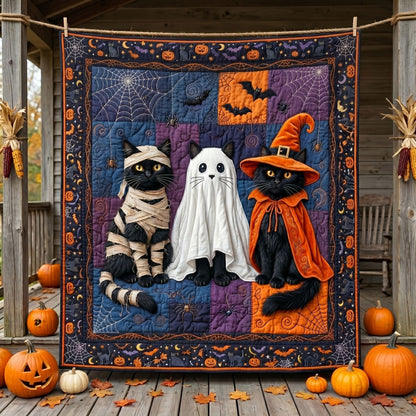 Spooky Mummy Ghost Witch Cat WN0905023CL Quilt