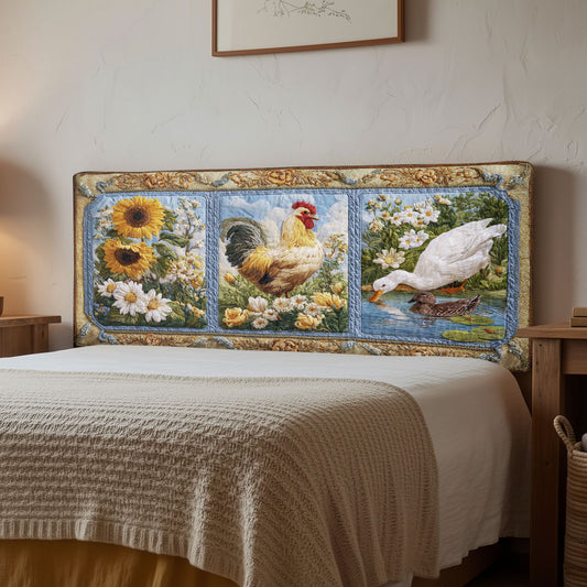 Farmyard Sunflower CW0301001CL Quilted Headboard Slipcover