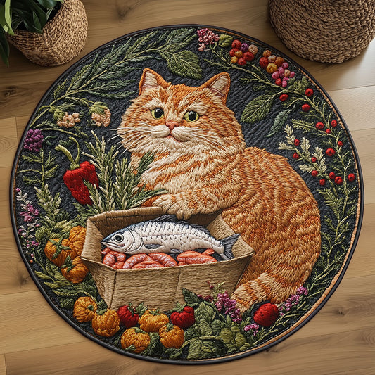 Tomato Cat Express WN3006075CL Quilted Round Mat