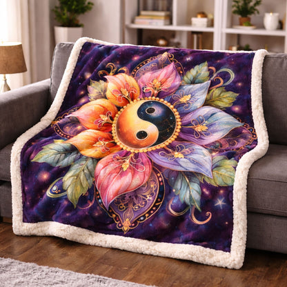 Sacred Balance Lotus KL0302002CL Faux Fur Throw Blanket