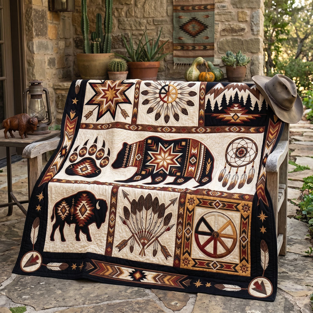 Sacred Bear And Buffalo WN0806010CL Quilt