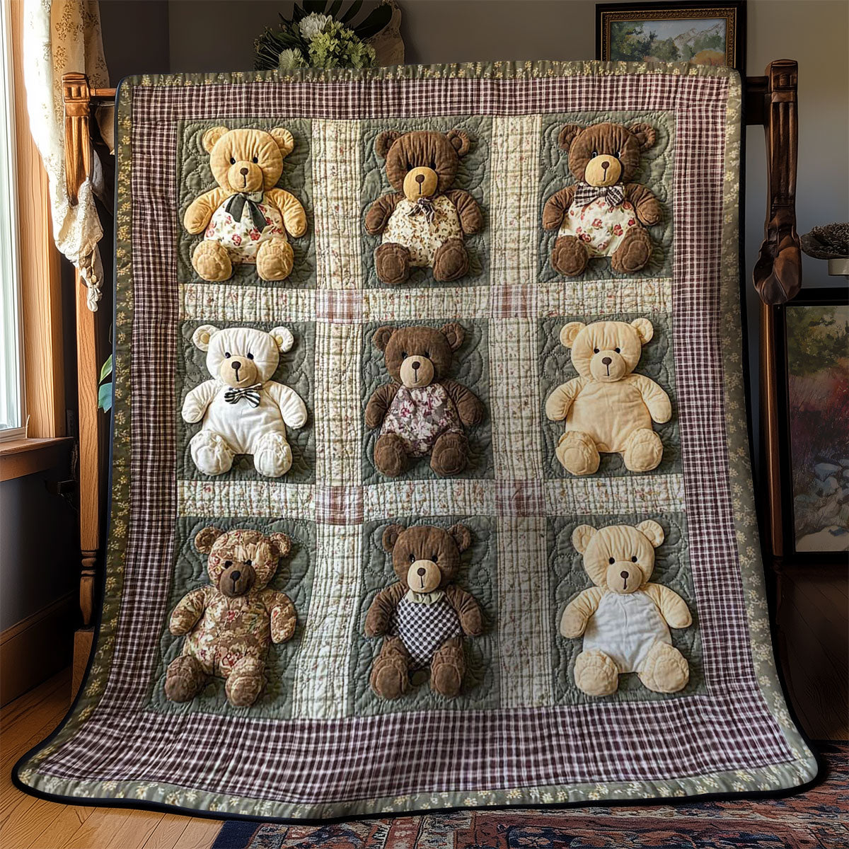 Vintage Teddy Bear WN1003058CL Quilt