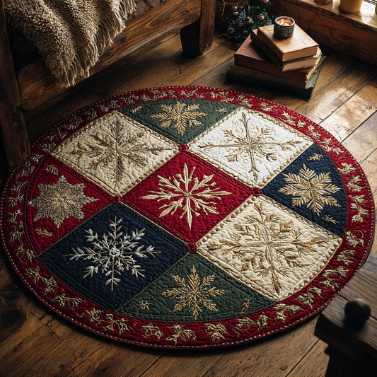 Christmas Patchwork CW2209039CL Quilted Round Mat