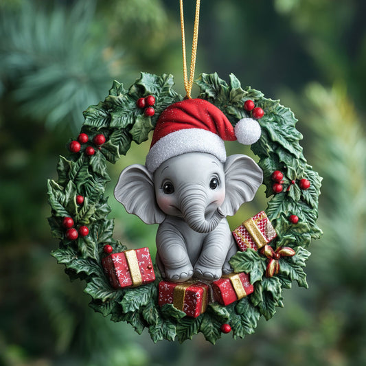 Elephant Merry Gifts WN1112019CL Christmas Ornament