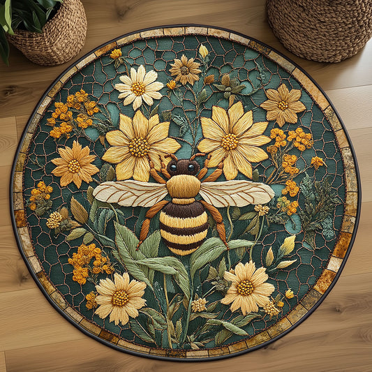 Bloom And Bee Magic WN3006020CL Quilted Round Mat