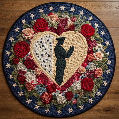 Soldier Embrace WN1306051CL Quilted Round Mat